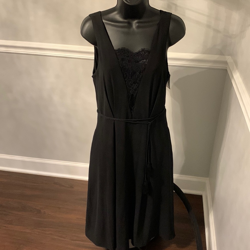 Bisou Bisou by Michele Bohbot Black Lace Panel Dress Size 4 NWT - Picture 2 of 13